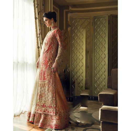 American Beauty Nude Fleur-de-lis Lehenga