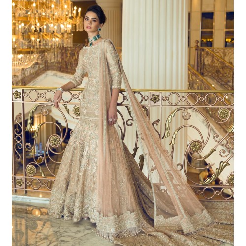 Desert Sand Fleur-de-lis Lehenga Desert Sand Fleur-de-lis Lehenga