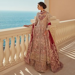 Blush Fleur-de-lis Jacket and Lehenga