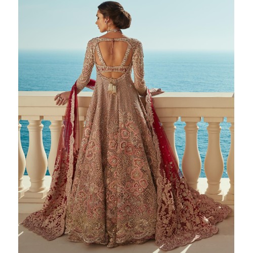 Blush Fleur-de-lis Jacket and Lehenga