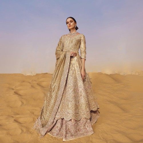 Sunset Fleur-de-lis Gown and Lehenga