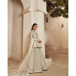 Pearl Fleur-de-lis Peplum and Lehenga Pearl Fleur-de-lis Peplum and Lehenga