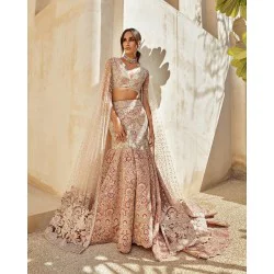 Desert Sand Fleur-de-lis Lehenga Choli