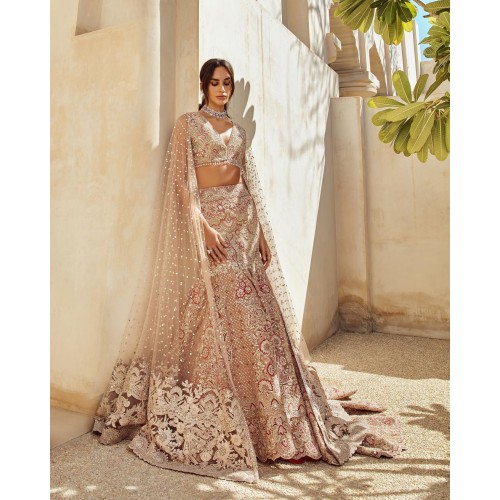 Desert Sand Fleur-de-lis Lehenga Choli