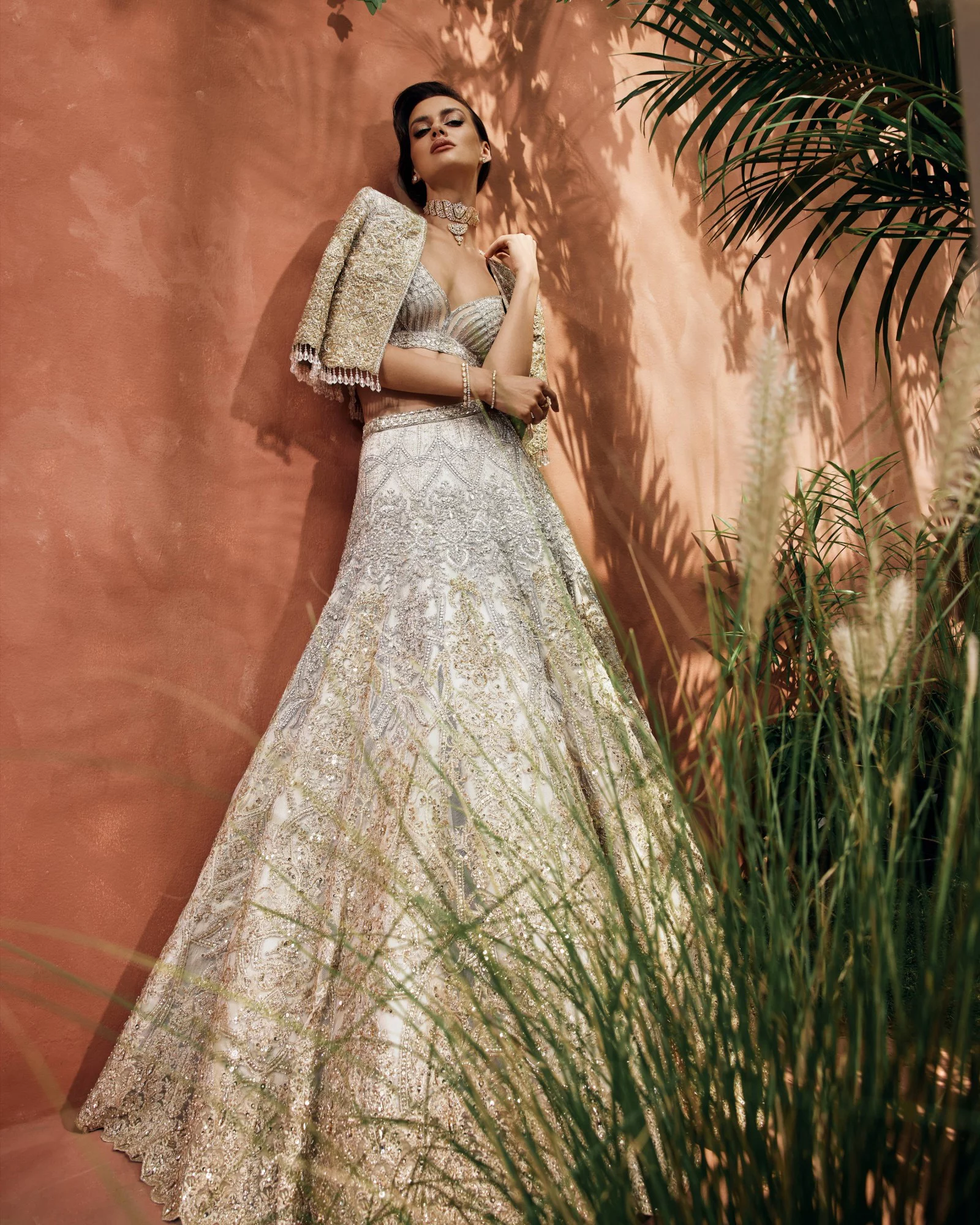 Timberwolf Fleur-de-lis Lehenga Choli