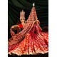 Fire Engine Red Marsh Choli Lehenga