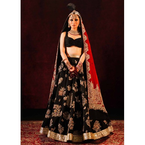 Black Marsh Choli and Lehenga