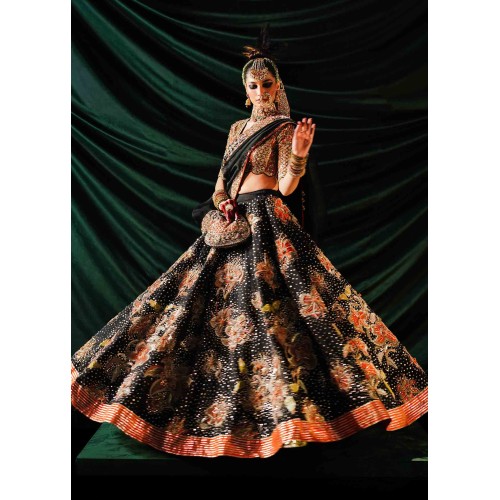 Black Marsh Lehenga Choli