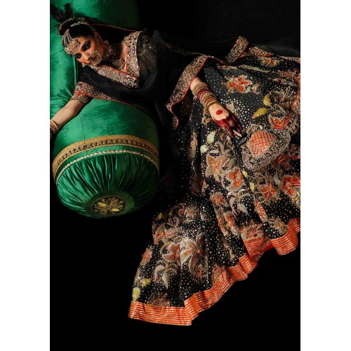 Black Marsh Lehenga Choli