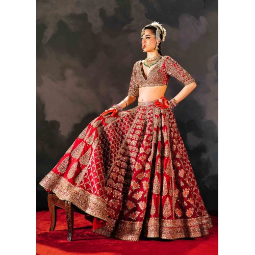 Off-Red Marsh Lehenga Choli