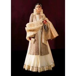 Navajo White and Ivory Marsh Jacket and Pishwas