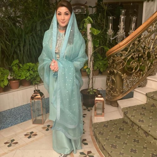 Italian Sky Blue Marsh Shirt and Palazzo