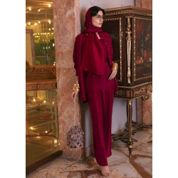 Berry Burgundy Marsh Button Down Shirt and Pants