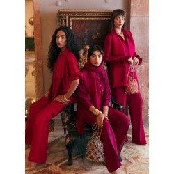 Berry Burgundy Marsh Button Down Shirt and Pants