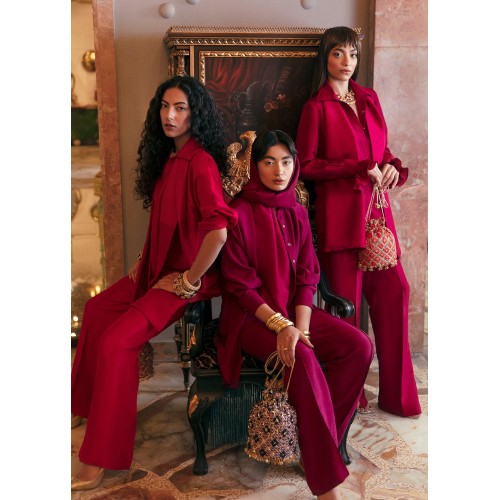 Berry Burgundy Marsh Button Down Shirt and Pants