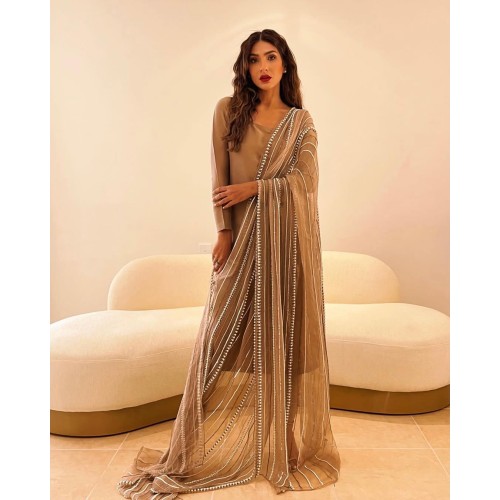 Sultry Beige Marsh Long Shirt and Chooridar
