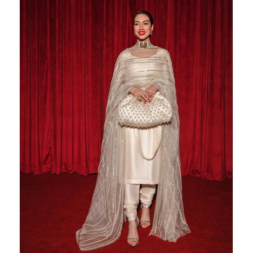 White Marsh Long Shirt and Chooridar