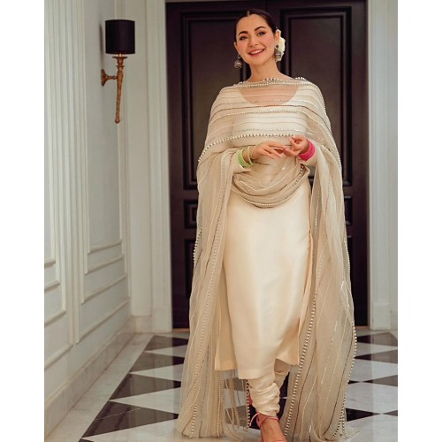 White Marsh Long Shirt and Chooridar