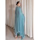 Baby Blue Marsh Long Shirt and Chooridar