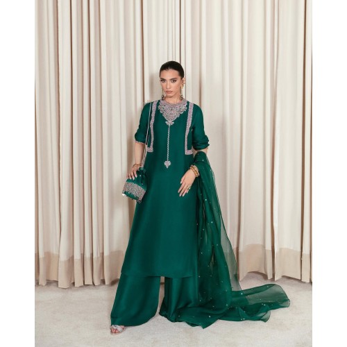 Brunswick Green Marsh Long Shirt and Palazzo