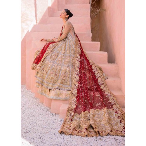 Sultry Beige Crocus Gown and Lehenga