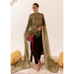 Black Marsh Long Shirt with Antique Bronze Dupatta Black Marsh Long Shirt with Antique Bronze Dupatta