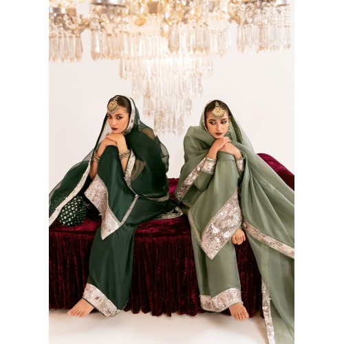 Dark Green Marsh Long Shirt and Palazzo Dark Green Marsh Long Shirt and Palazzo