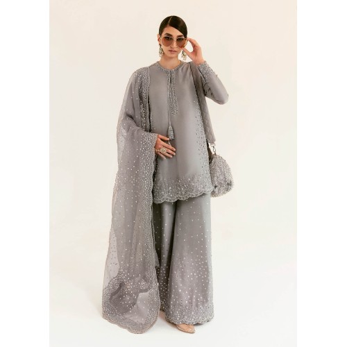 Mercury Silver Marsh Scalloped Hem Shirt