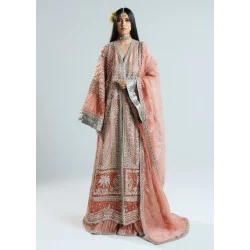Peach and Apricot Marsh Jacket with Sharara