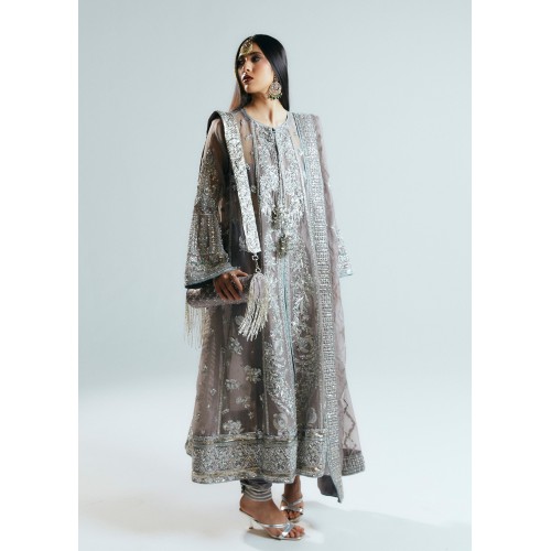 Manatee Gray Marsh Jacket with Chooridar Pajama