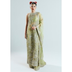 Crayola Yellow-Green Marsh Long Shirt and Palazzo Crayola Yellow-Green Marsh Long Shirt and Palazzo