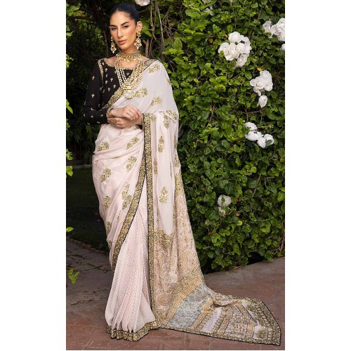 Ivory Pink Julia Saree Ivory Pink Julia Saree