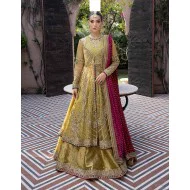 Olive Green Julia Jacket and Lehenga