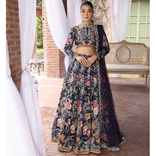Dark Navy Blue Julia Lehenga Choli