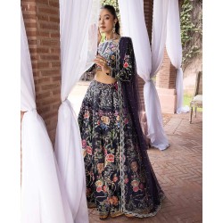 Dark Navy Blue Julia Lehenga Choli