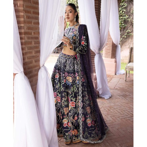 Dark Navy Blue Julia Lehenga Choli
