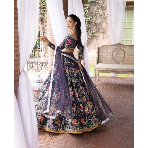 Dark Navy Blue Julia Lehenga Choli