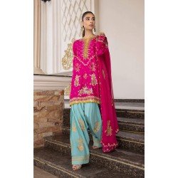 Magenta Dye Julia Party Wear Magenta Dye Julia Party Wear