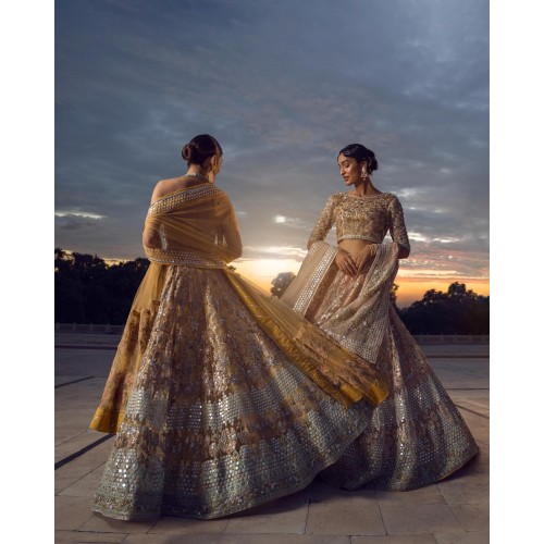 Buff Julia Lehenga Choli for Mehndi Mayun Buff Julia Lehenga Choli for Mehndi Mayun