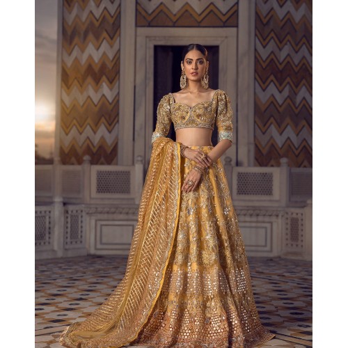 Gold Amber Julia Lehenga Choli for Mehndi