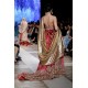 Red Snapdragon Velvet Lehenga