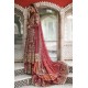 Dark Burgundy Snapdragon Pishwas and Farshi Lehenga