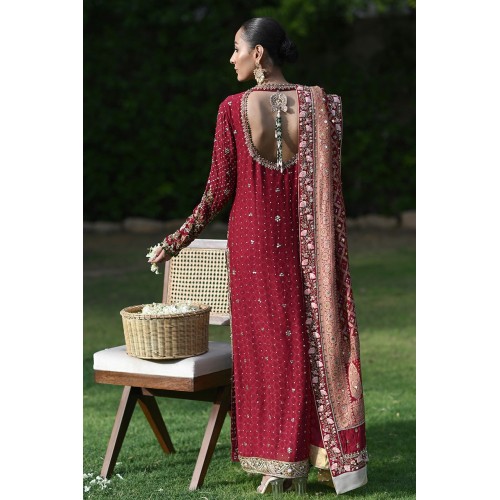 Antique Ruby Snapdragon Shalwar Kameez Suit
