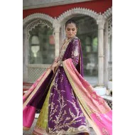 Palatinate Purple Snapdragon Angrakha and Lehenga