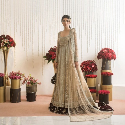 Ecru Snapdragon Pishwas and Lehenga Ecru Snapdragon Pishwas and Lehenga