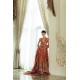 Persimmon Snapdragon Pishwas and Lehenga