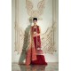 OU Crimson Red Snapdragon Jacket and Lehenga OU Crimson Red Snapdragon Jacket and Lehenga