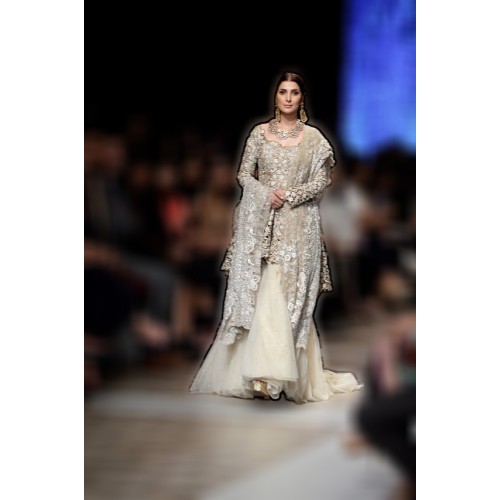 Champagne Snapdragon Peplum and Lehenga