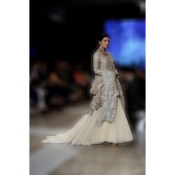 Champagne Snapdragon Peplum and Lehenga