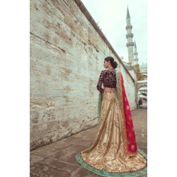 Black and Almond Snapdragon Choli Lehenga